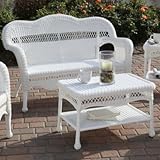 Kaven Sahara All-Weather Wicker Loveseat - CDI011LS-WHI Kaven Sahara All-Weather Wicker Loveseat - CDI011LS-WHI