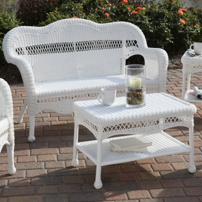 Kaven Sahara All-Weather Wicker Loveseat - CDI011LS-WHI