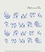 NAILICIOUS TEN Blue Flowers Nail Wraps Art Water Transfer Decal So Beautiful 20pcs - ST8067