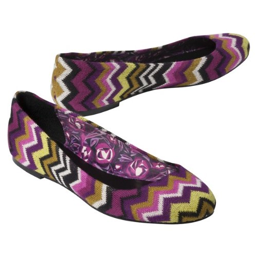 Missoni for Target Zig-zag Ballet Shoe Flats, Fuschia, Womens Size 5.5