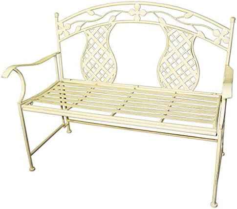 JJ International Rosa Series Metal Garden Bench