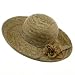 Flower Ladies Straw Hat-Natural