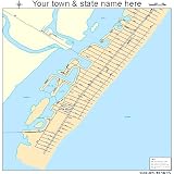 Street & Road Map of Stone Harbor, New Jersey NJ - Printed poster size wall atlas of your home town