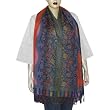 Rectangular Wool Scarf Clothes for Winter Handcrafted 27 x 72 inches