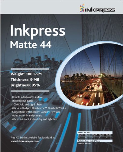 Inkpress Commercial - Duo Matte 80- 215 gsm - 12 mil - 95% Bright - Double Sided - 11 x 17 - (50 sheets)
