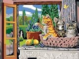 Eigenschaften Ravensburger 29401 / Ravensburger 29401 - Malen nach Zahlen, Das Fenster zum Garten, 50x40 cm