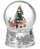Reed & Barton Santa Sleigh Musical Snowglobe