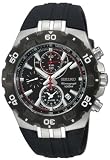 Seiko SNAD35P2 Gents Chronograph Black Urethane Strap Watch