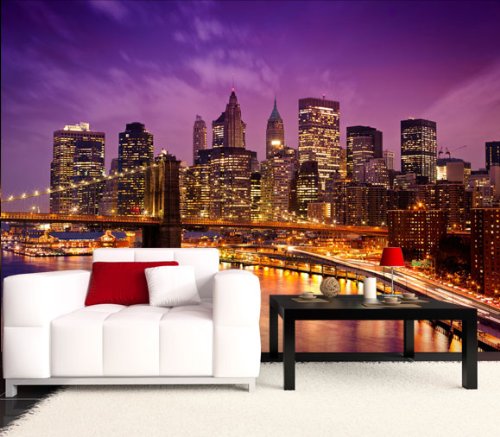 Fototapete New York bei Nacht