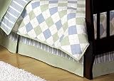 Blue and Green Bed Skirt for Argyle Crib and Toddler Set by JoJo Designs