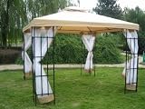 from KMS Premium 3m x 3m Beige Garden Patio Gazebo Power Coated Steel Pole 180G Waterproof with Removable Sidewalls Canopy Tent Awning Marquee