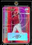 2002 Donruss Rookie Phenoms Autograph Trading Card! Alfredo Amezaga Serial #/500 Anaheim Angels Baseball Card - Mint Condition - Shipped In Protective ScrewDown Case!