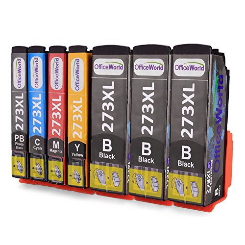 OfficeWorld 1 Set+2 BK Replacement for Epson 273XL Ink Cartridge, Compatible With Epson XP 620 XP 610 XP 600 XP 820 XP 810 XP 800 XP 520