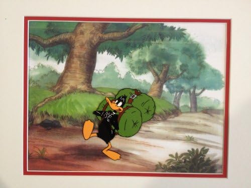 Animation Cel Daffy Duck with Backpack