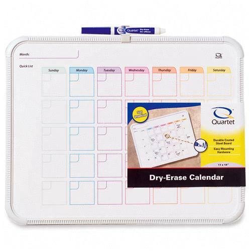 Childrens Toyshop  Toys : (Price/EA)Dry-erase Calendar Board, w/ Marker/Hardware, 11"x14", White