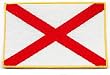 Alabama State Flag Embroidered Patch Iron-On AL Emblem