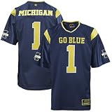 Michigan Wolverines #1 Juvenile Navy Blue Rivalry Football Jersey