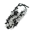 Crystal Bud Evening Garden Neckpiece Long (Black) (Femme Frivolity)