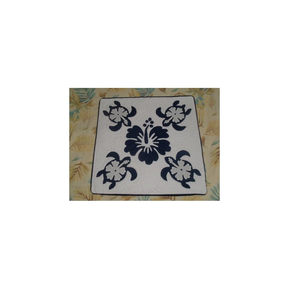 2 Hawaiian Quilt Cushions Handmade Hand Stitched Quilted Throw