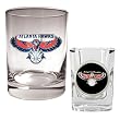 Atlanta Hawks NBA Rocks Glass & Square Shot Glass Set - Primary Logo