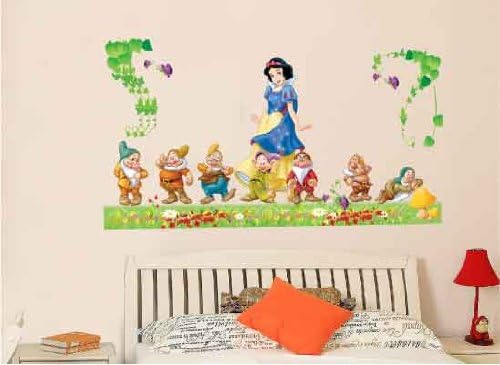 Removable Photo Frame Snow White And Seven Dwarfs Art Mural Vinyl Sticker Wall Art Decal WallPaper Wall stickers For Kids Room Home Decoration Birthday Gift