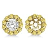 Fancy Yellow Canary Diamond Earring Jackets 14k Yellow Gold (1.00ct)