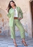 Jessica London Plus Size Pants Set in Linen