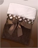 Posh Dots Crib Blanket (Brown with Pink)