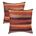 Set of 2 Sandscape Knife Edge Pillows - Wine (18x18")