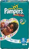 from Pampers Pampers Baby-Dry Size 5 (24-55 lbs/11-25 kg) Nappies - 4 x Packs of 60 (240 Nappies) (Model 81324446x4)