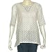 Ladies Kurta Off-white Silk Long Sleeve Top Blouse Embroidery Size S