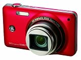 Cheap GE E1486TW 14MP Digital Camera with 8X Optical Zoom and 3.0-Inch Touch Panel LCD with Auto Brightness (Red)