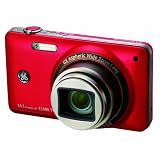 GE E1486TW 14MP Digital Camera with 8X Optical Zoom and 3.0-Inch Touch Panel LCD with Auto Brightness (Red)