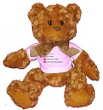 HUG MY RHODESIAN RIDGEBACK CHECKLIST Plush Teddy Bear with PINK T-Shirt