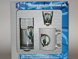 BOSTON CELTICS 3 Piece Team Logo COFFEE MUG / SHOT GLASS / Glass BEER MUG Set
