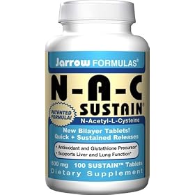 Jarrow Formulas Nac Sustain 600mg, 100 Tablets