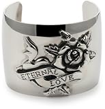 Ed Hardy Eternal Love Stainless Steel Cuff, 7 