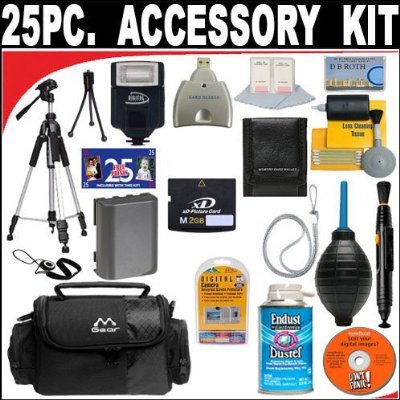 25 PC ULTIMATE SUPER SAVINGS DELUXE DB ROTH ACCESSORY KIT For The Olympus FE-370 Digital Camera + BONUS Gift = Waterproof Camera = Great For Kids