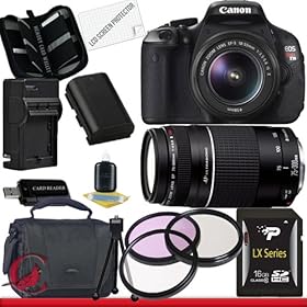 Canon EOS Rebel T3i 18 MP CMOS Digital SLR Camera w/ 18-55mm IS II & Canon EF 75-300mm f/4-5.6 III Telephoto Zoom Lens Package 2