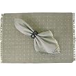 Putty Taupe Fringed Napkins and Speckled Placemats with fringe