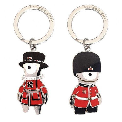London 2012 Beefeater & Queen's Guard Keyring Set