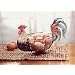 Painted Tin Rooster Wire Basket - Style 33027