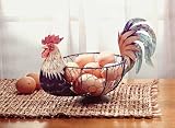 Rooster Tin Basket