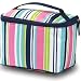 Navy Pink Stripe Makeup Train Case
