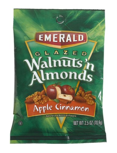 Emerald Nuts Apple Cinnamon, Walnuts 'n Almonds, 2.5-Ounce Bags (Pack of 12) by Emerald Nuts