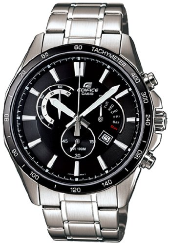 casio edifice men's ip stainless steel grey bracelet watch