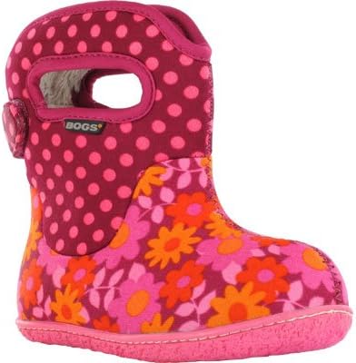 Bogs Daisy Dot Waterproof Boot (Toddler),Cherry,9 M US Toddler