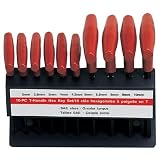 Image of 10 PIECE METRIC ''T-HANDLE'' HEX KEY WRENCH SET Metric