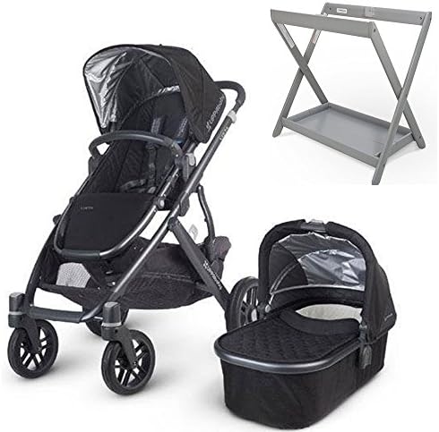 UPPAbaby 2015 Vista Stroller w UPPAbaby Grey Bassinet Stand (Jake)