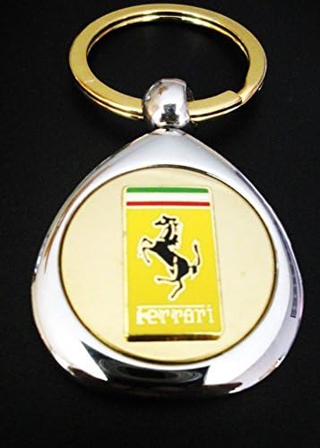 Ferrari Two-tone Gold &amp; Silver Tear Drop Key Chain